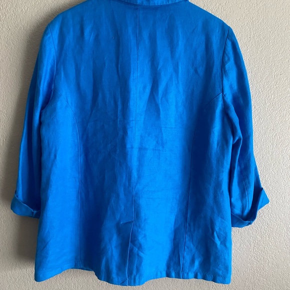 Vibrant Blue Women's Blazer - Picture 3 of 7